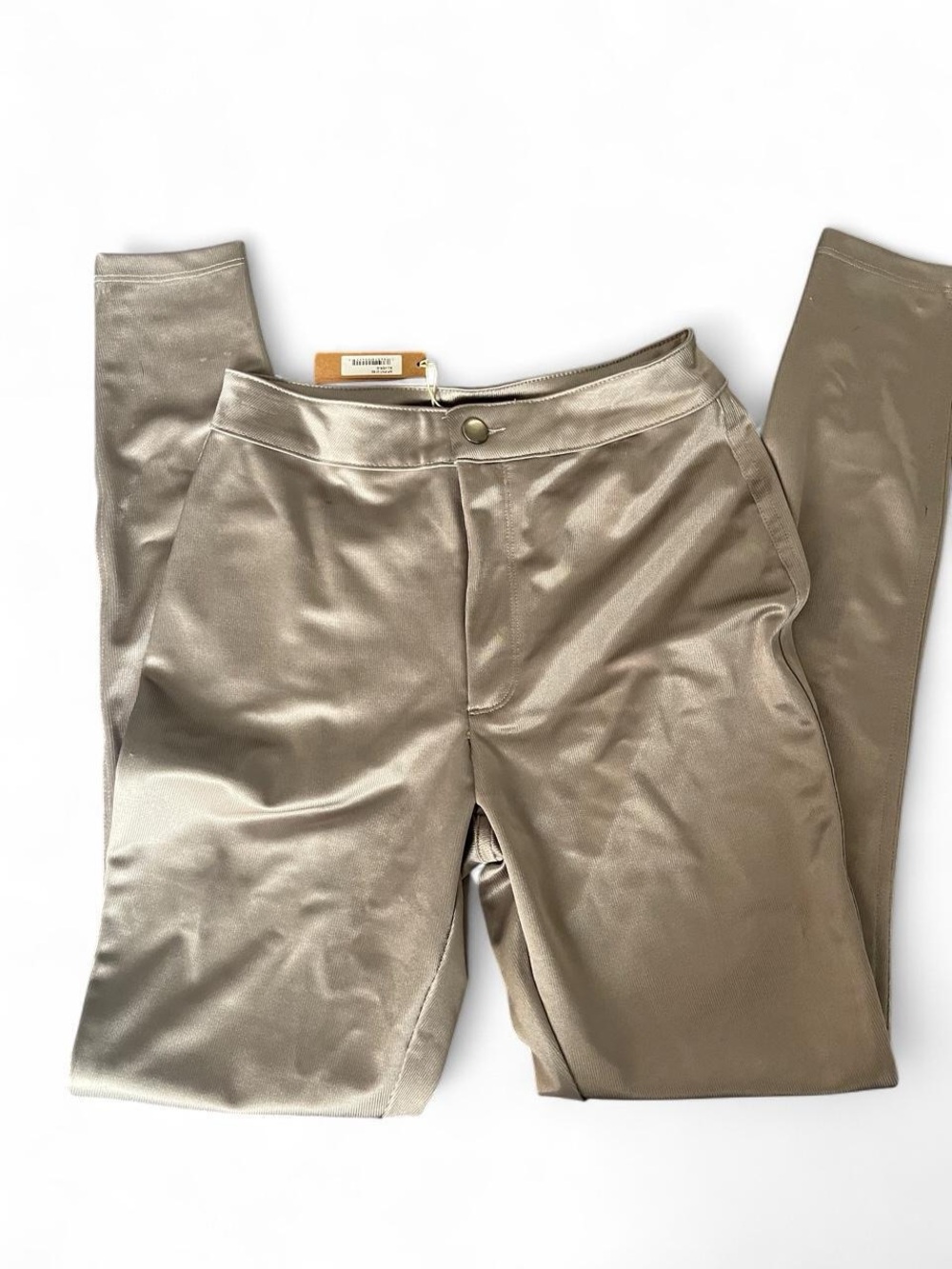 SKIMS Metallic Taupe High-Rise Shine Leggings